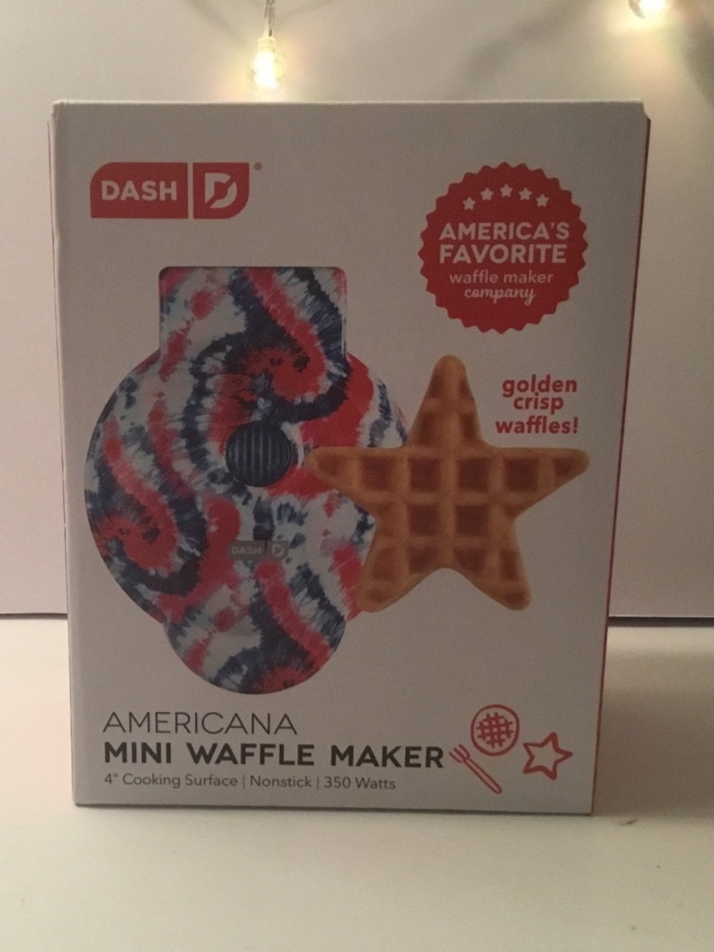 New DASH Americana Mini Waffle Maker